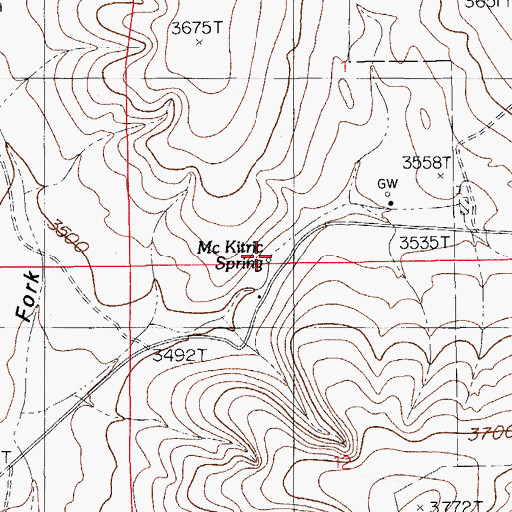 Topographic Map of Mc Kitric Spring, NM