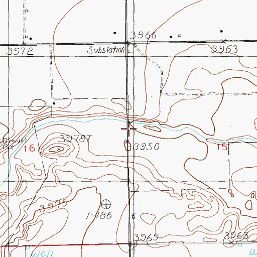 Topographic Map of Portales Spring, NM