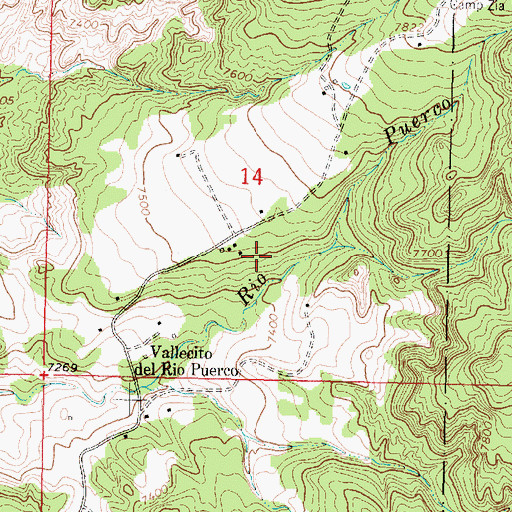 Topographic Map of Martinez Spring, NM