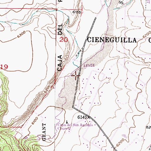 Topographic Map of Cieneguilla Spring, NM