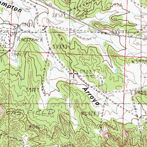 Topographic Map of Aztec Gun Club, NM
