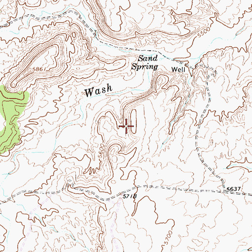 Topographic Map of Sand Springs, NM