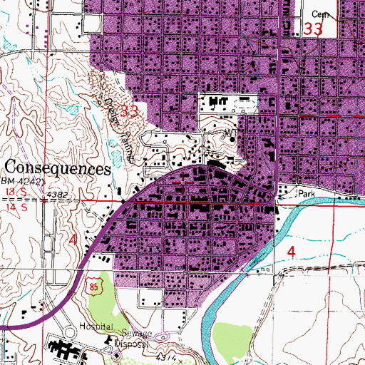 Topographic Map of Sandia Spring, NM