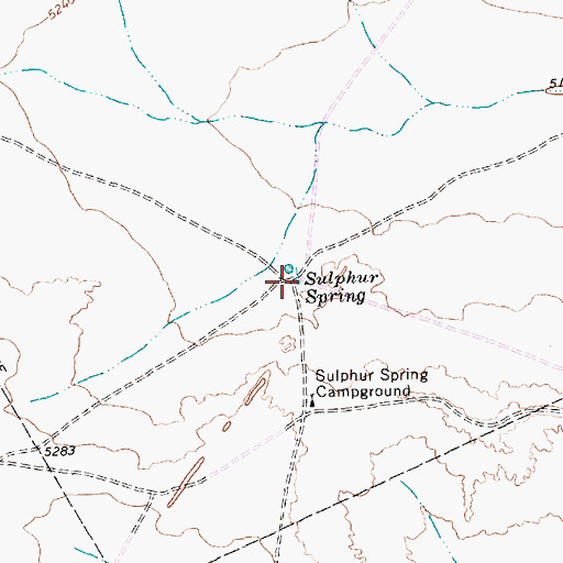 Topographic Map of Stinking Springs, NM