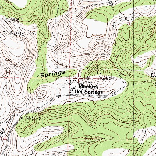Topographic Map of Mimbres Cold Springs, NM