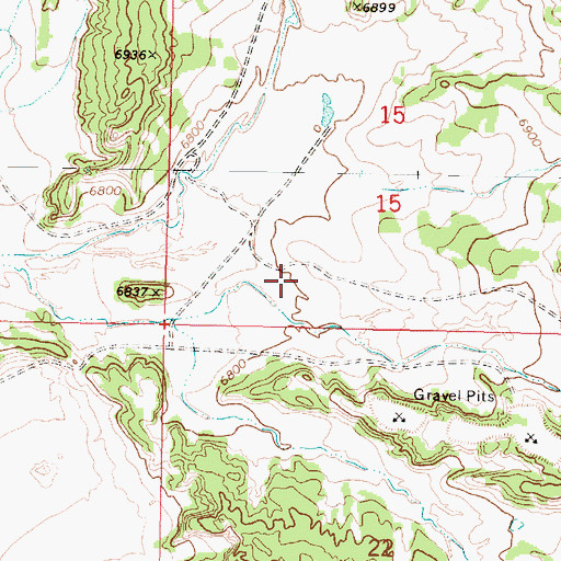 Topographic Map of J Herrera Springs, NM