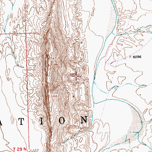 Topographic Map of Hogback Spring, NM