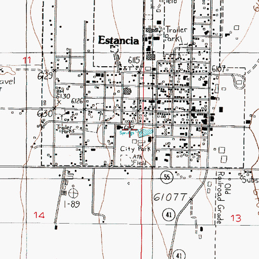 Topographic Map of Estancia Spring, NM