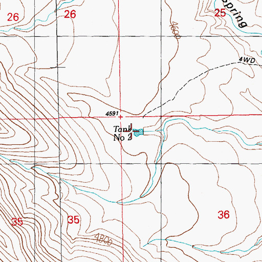 Topographic Map of Tank Number Two, NM