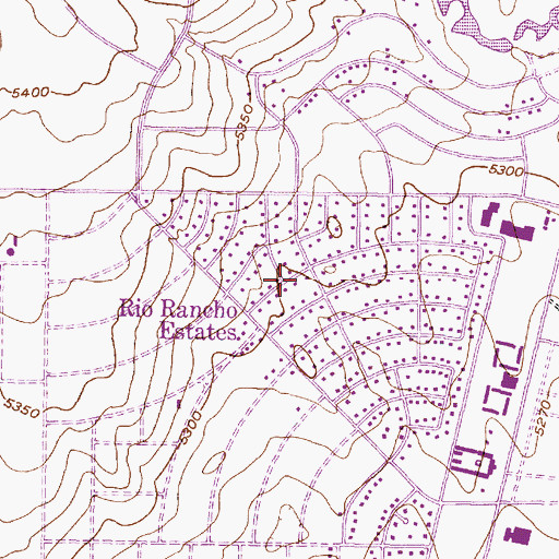 Topographic Map of Christian Science of Rio Rancho Church, NM