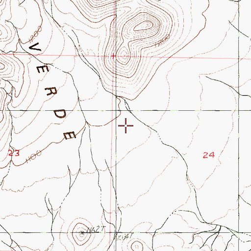 Topographic Map of Palo Verde Hills, AZ