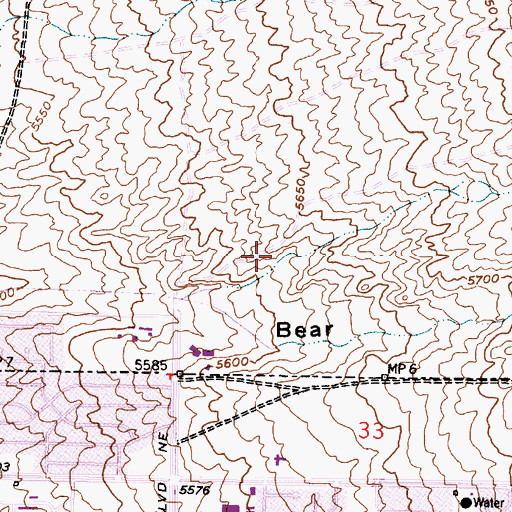 Topographic Map of Faith Lutheran Church, NM