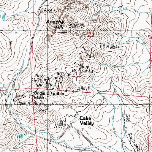 Topographic Map of Sierra Bella, NM