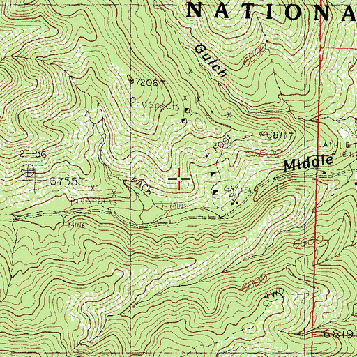 Topographic Map of Silver Queen, NM