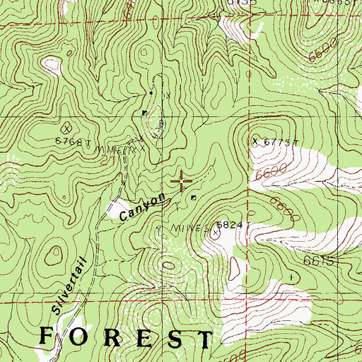 Topographic Map of Silver Tail, NM