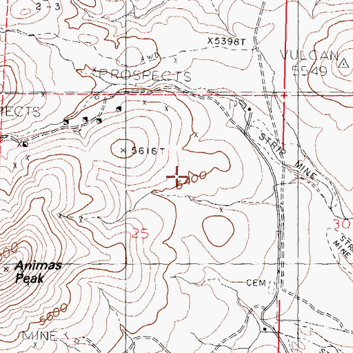 Topographic Map of Sweetwater, NM
