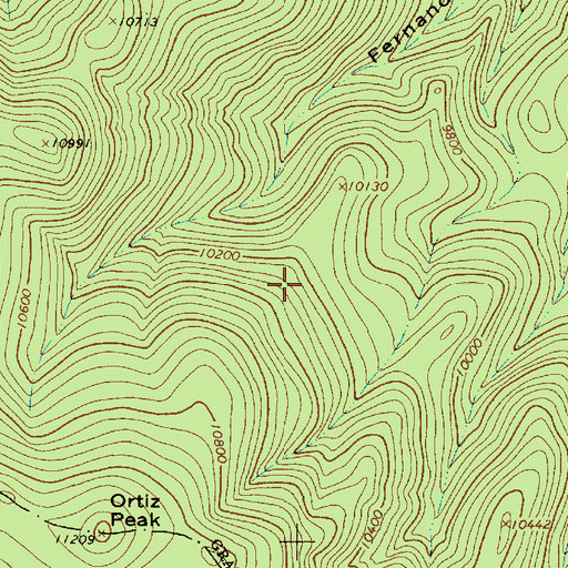 Topographic Map of Mammoth Quartz, NM