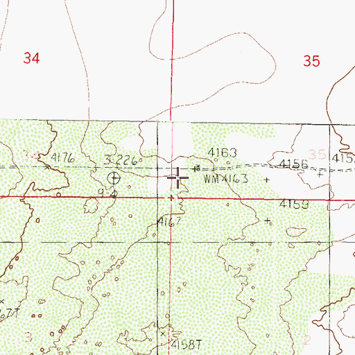 Topographic Map of Weaver Federal Number One, NM