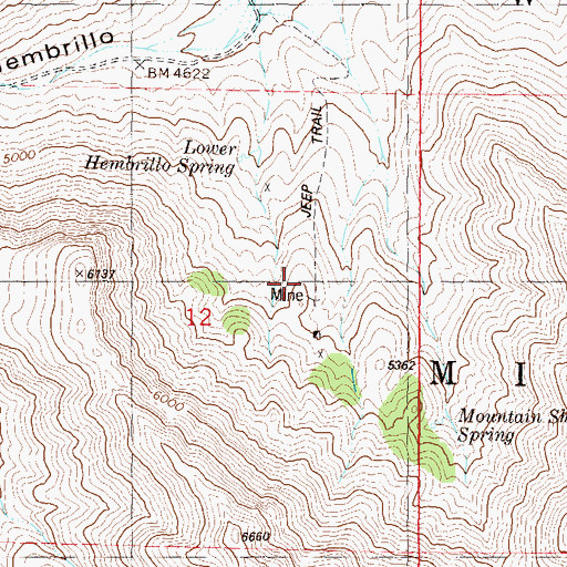 Topographic Map of Red Rock, NM