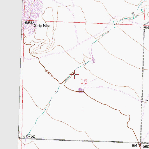 Topographic Map of Elkins Prewitt Pit, NM