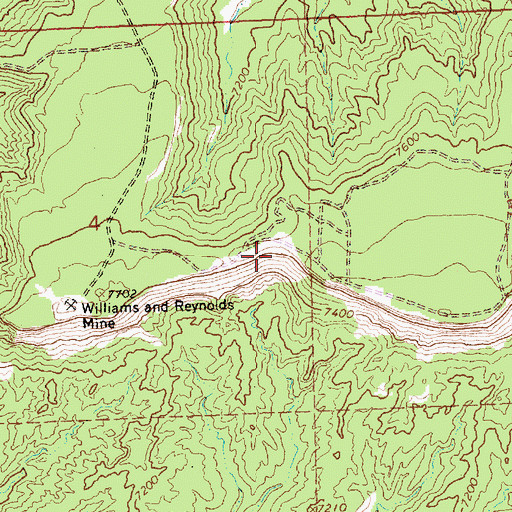 Topographic Map of U Mine, NM