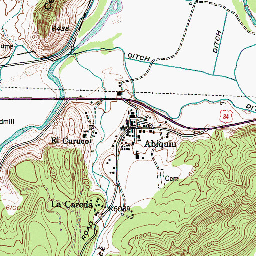 Topographic Map of Tawid School, NM