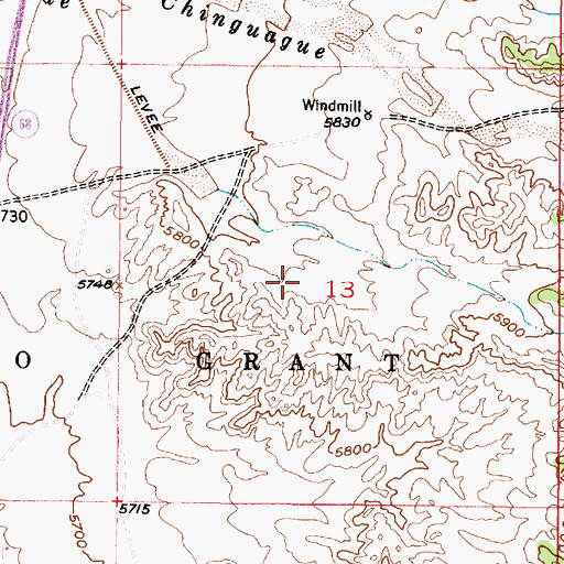 Topographic Map of San Juan Elementary School, NM