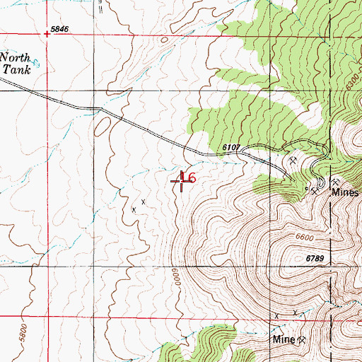 Topographic Map of State Mine, NM