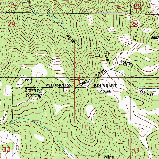 Topographic Map of T-2 Claim, NM