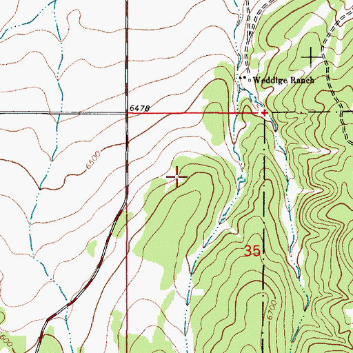 Topographic Map of Whettige, NM