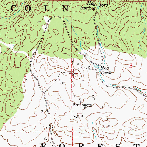 Topographic Map of Zuni Number 1 Mine, NM