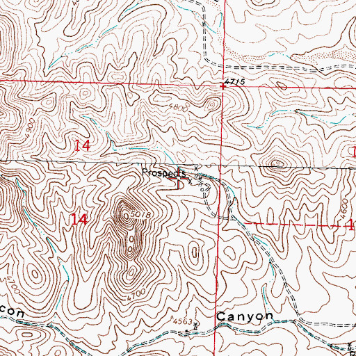Topographic Map of Canon Mine, NM
