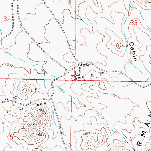 Topographic Map of Cincinnati, NM