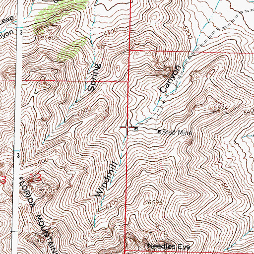 Topographic Map of Edna Belle, NM