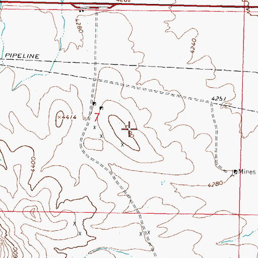 Topographic Map of Estrella, NM