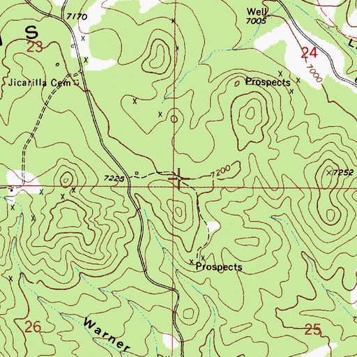 Topographic Map of Lane, NM