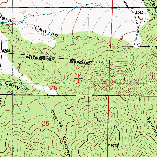 Topographic Map of Little Hecla Claims, NM