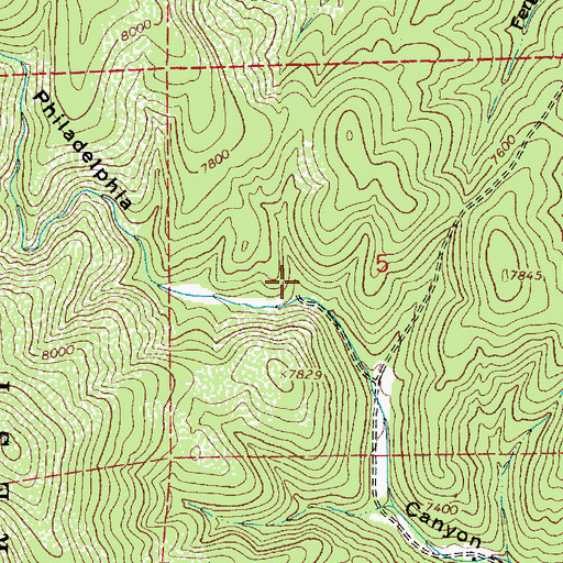 Topographic Map of Mayberry Mine, NM