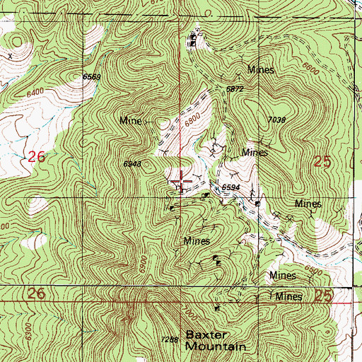 Topographic Map of North Homestake Mine, NM