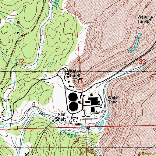 Topographic Map of Ivanhoe Mine, NM