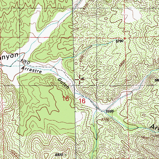 Topographic Map of John Malone Shaft, NM
