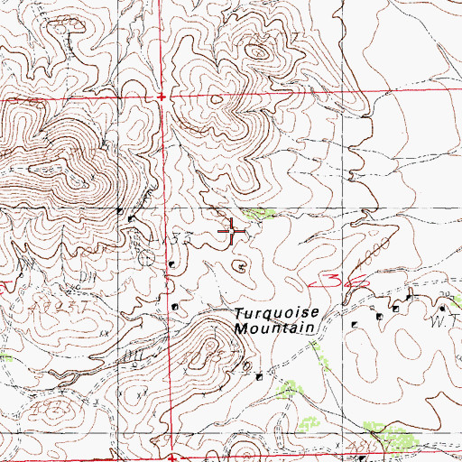 Topographic Map of King 400 Mine, NM