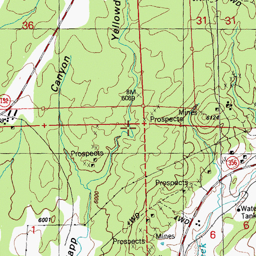Topographic Map of Lion Mine, NM
