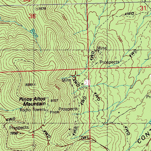 Topographic Map of Little Key, NM