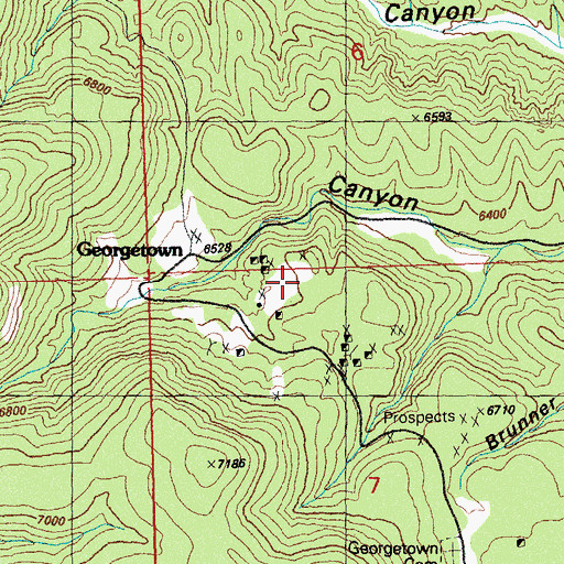 Topographic Map of Lou Mine, NM