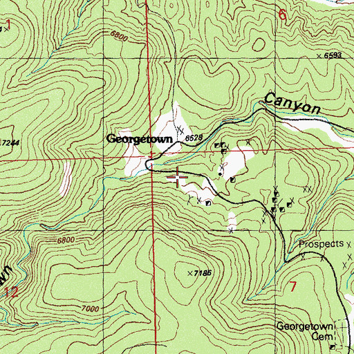 Topographic Map of McGregor Mine, NM