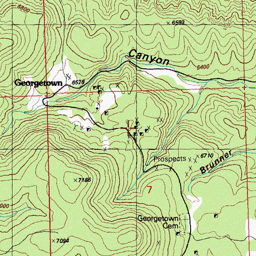 Topographic Map of McNulty Mine, NM