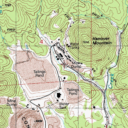 Topographic Map of Continental Underground, NM