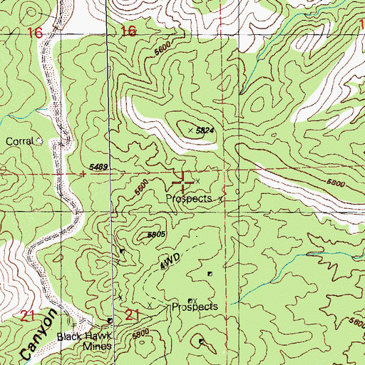 Topographic Map of Missouri Girl Mine, NM