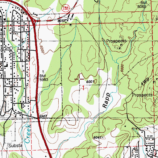 Topographic Map of Manhattan and Pleasant View, NM